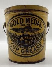 1920's Gulf Red Top 3lb Grease Can
