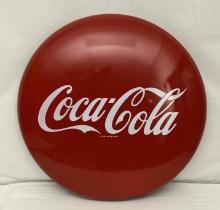 36" Porcelain Coca-Cola Button Sign
