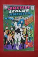 JUSTICE LEAGUE #54 | THE ROYAL FLUSH GANG - MIKE SEKOWSKY - 1967 | *COVER DETACHED*