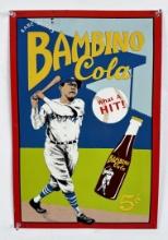 Babe Ruth's Bambino Cola Tin Sign