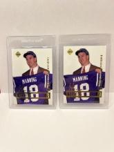 2 1998 Edge Peyton Manning Rookie Cards