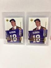 2 1998 Edge Peyton Manning Rookie Cards