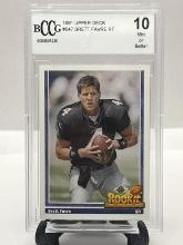 1991 Graded Upper Deck Brett Favre Rookie Card