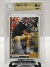 1991 Beckett Graded Brett Favre Upper Deck Card