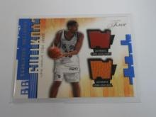 2001-02 FLEER FLAIR GRANT HILL DUAL GAME USED FLOOR / BASKETBALL #D 078/250 MAGIC