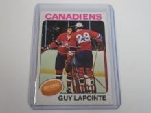 1975-76 TOPPS HOCKEY #198 GUY LAPOINTE MONTREAL CANADIENS HOF VINTAGE
