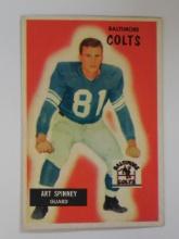 1955 BOWMAN FOOTBALL #107 ART SPINNEY BALTIMORE COLTS VINTAGE SHARP