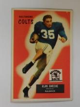 1955 BOWMAN FOOTBALL #8 ALAN AMECHE BALTIMORE COLTS ROOKIE CARD VERY NICE