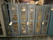 Lot of 3 Double Door Cabinets with welding Equipment: 36? X 24? X 78?