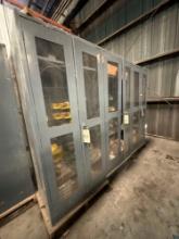 Lot of 3 Double Door Cabinets with welding Equipment: 36? X 24? X 78?