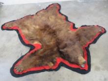 BIG Felted Cinnamon Phase Black Bear Rug w/Mounted Head, BIG claws TAXIDERMY