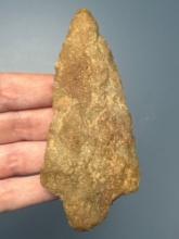 4" Quartzite Morrow Mountain Point, Larger Example, Found in Gloucester County, New Jersey