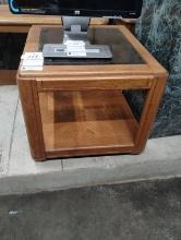 GLASS TOP END TABLE