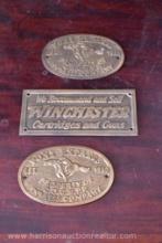 3 Brass Plaque Signs