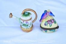 2, Limoges porcelain Trinket Boxes