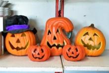 Assortment of pumpkin decor