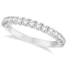 Half-Eternity Pave-Set Diamond Stacking Ring platinum 0.75ctw