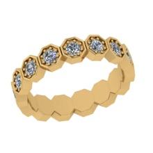 1.60 Ctw SI2/I1 Diamond 10k Yellow Gold Entity Band Ring