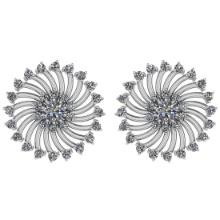 0.80 Ctw SI2/I1 Diamond 14K White Gold Stud Earring