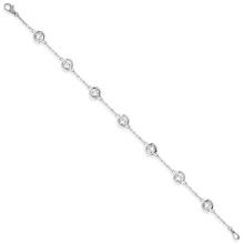 Station Bezel-Set Bracelet 14K White Gold 1.50ctw