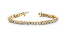 14K YELLOW GOLD 1 CTW G-H SI2/SI3 SCOOP LINK DIAMOND TENNIS BRACELET