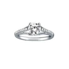 CERTIFIED 18KT WHITE GOLD 1.45 CTW J-K/VS-SI1 DIAMOND BRIDAL SET