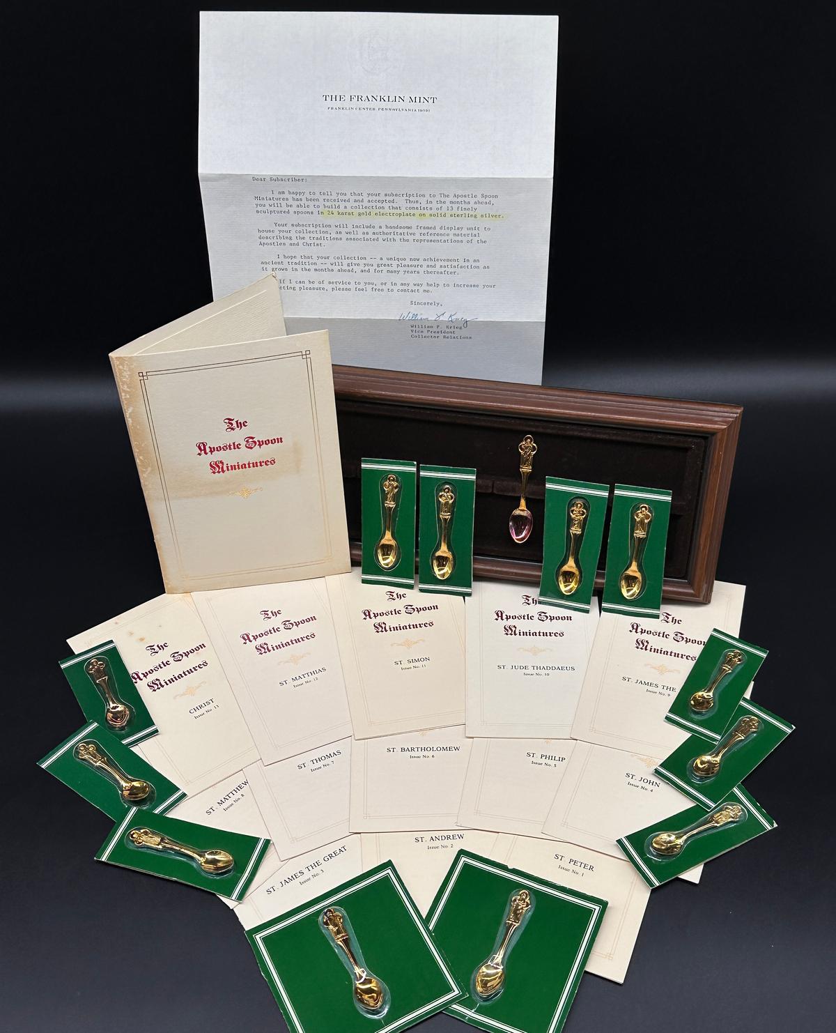 The Apostle Spoon Miniature Collection w/COA