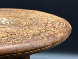 Beautiful Hand Carved Wood Accent Table