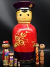 Assortment of Wooden Dolls