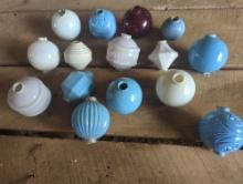 Vintage group of 15 lightning rod balls/globes