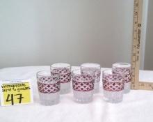 VINTAGE STATE SET OF 6 GLASSES