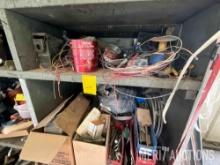 Contents of electrical supplies in right side of shelve