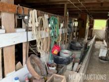 Contents of alley way in hay barn