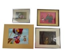 Original Lee Mishkin Animation Cell Lot of 4.