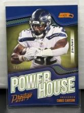 Chris Carson 2021 Panini Prestige Power House Orange (#56/75) Insert Parallel #PH-CC