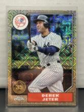 Derek Jeter 2022 Topps Chrome Silver Pack 1987 Design Mojo Refractor Insert #T87C-75