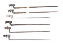 Assorted lot of 6 All-Steel Bayonets