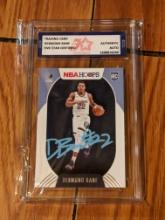 Desmond Bane 2020-21 Hoops autographed card Authenticated by Fivestar Grading