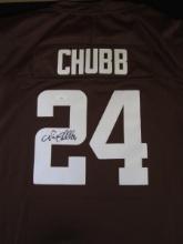 BROWNS NICK CHUBB SIGNED JERSEY JSA COA