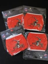 CLEVELAND BROWNS FACE COVERING MASK LOT X4