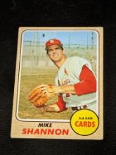 1968 Topps Baseball Card Mike Shannon Cardinals #445 ST LOUIS CARDINALS VINTAGE