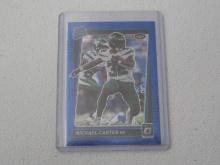 2021 DONRUSS OPTIC MICHAEL CARTER RC BLUE SCOPE