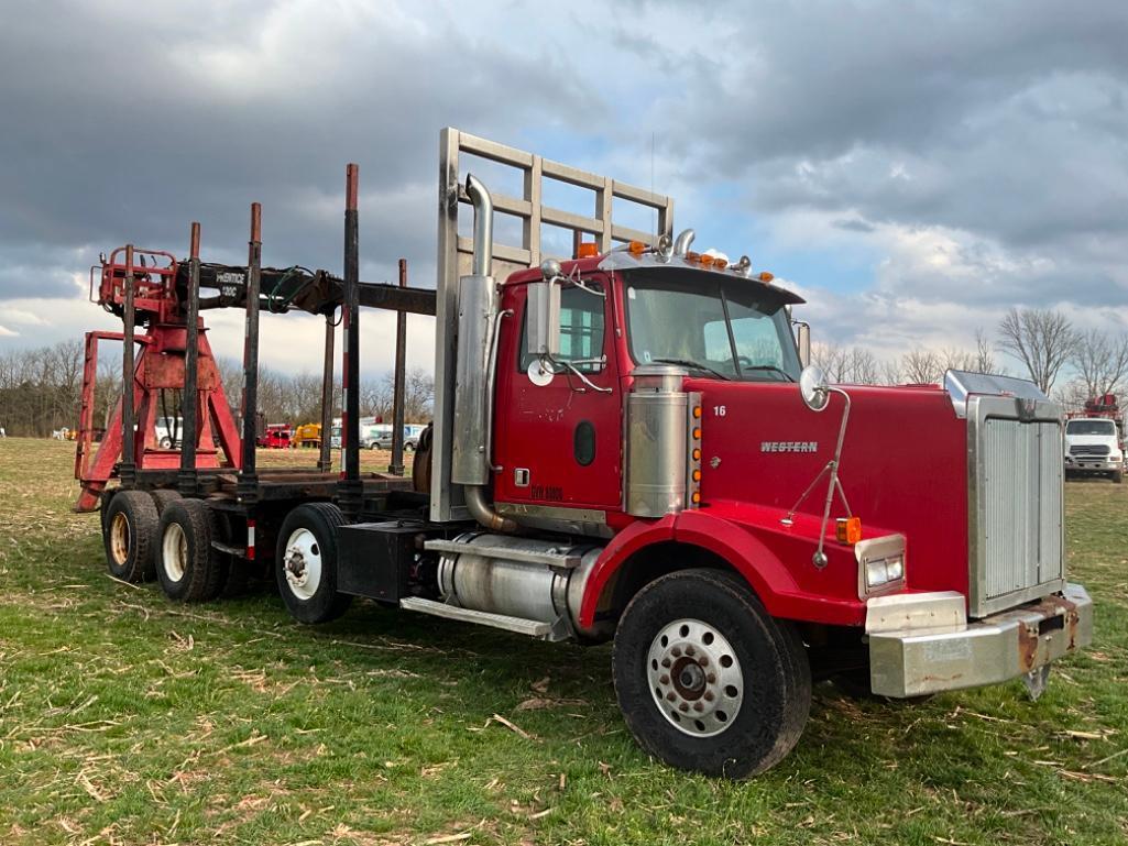 1998 WESTERN STAR TRI AXLE LOG TRUCK 550HP CAT