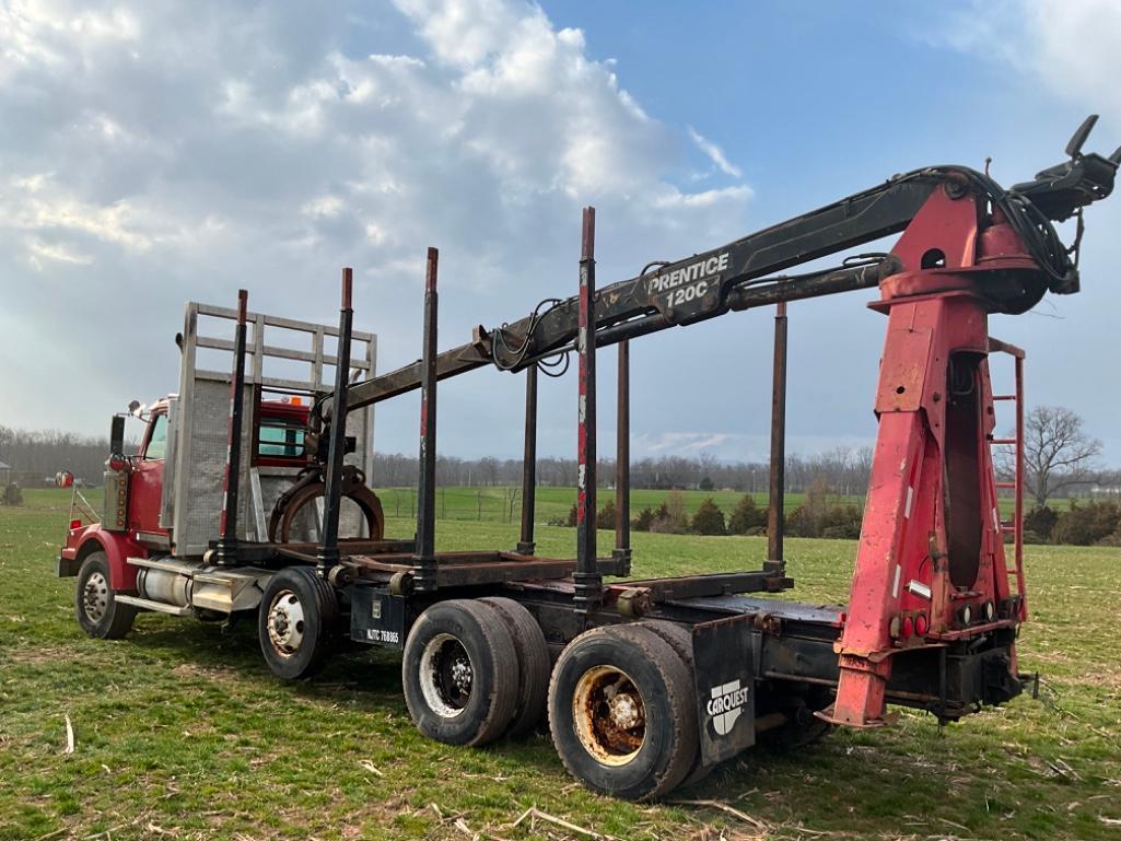 1998 WESTERN STAR TRI AXLE LOG TRUCK 550HP CAT