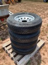 New 235/80R16 Trailer Tires on Rims