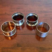 Antique Sterling Silver Napkin Rings with English Hallmarks