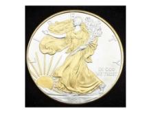 FEATURE 24K Gold Gilded 2008 American Silver Eagle