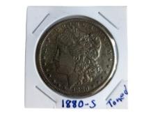 1880-S Morgan Silver Dollar - TONED!