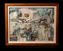"Composition #42" Mixed Media Abstract Painting By Aaronel deRoy Gruber