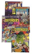 Lot of 4 | Rare Vintage Marvelâ€™s Hulk and The Defenders Comic Books